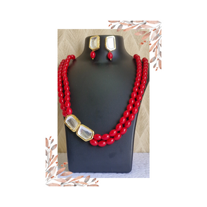 Elegant Glass Beads Necklace Set