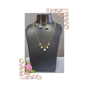 Chain Pearl Beads Necklace Set