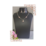 Chain Pearl uncut Necklace set