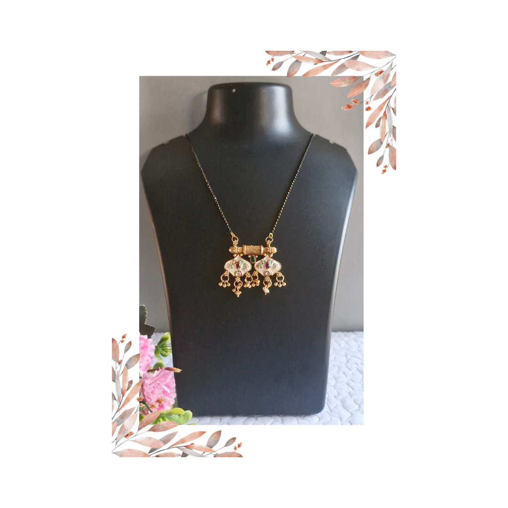 Elegant Mangalsutra Kalash and Lotus design